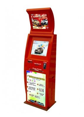 China Multi Language Dual Screen Kiosk Self Service Payment With Keyboard supplier