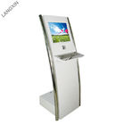 All In One Floor Standing Kiosk With Metal Keyboard And Card Reader