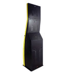 Pc Computer Kiosk Cabinet , Dual Display Kiosk For POS Machine Cash And Coin Recycler