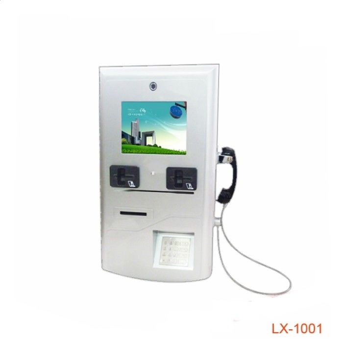 LCD Screen Cinema Ticket Vending Machine With Card Reader Keyboard Printer