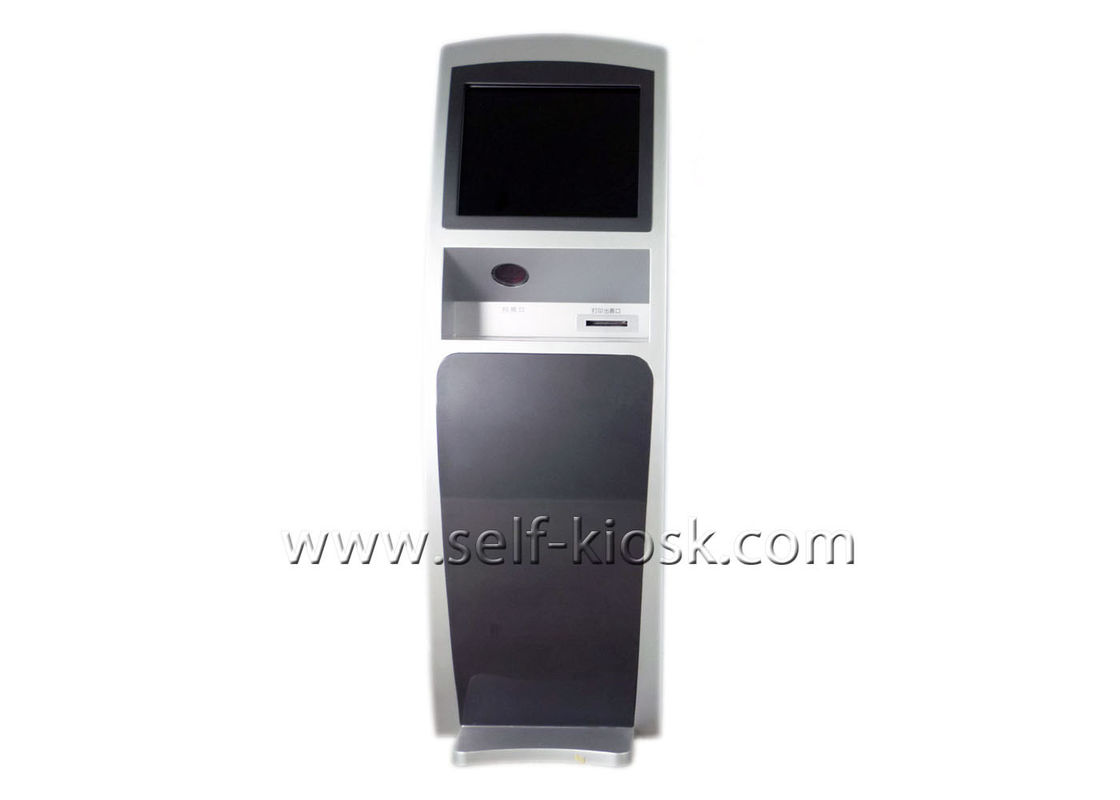 IR Touch Screen Visitor Self Registration Kiosk With ID Card Reader