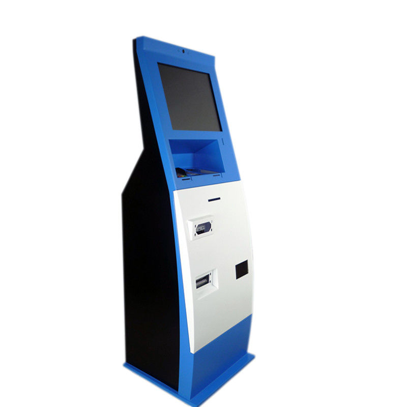 Touch Screen Payment Machine Kiosk , Self Service Payment Kiosk With Bill Recycler