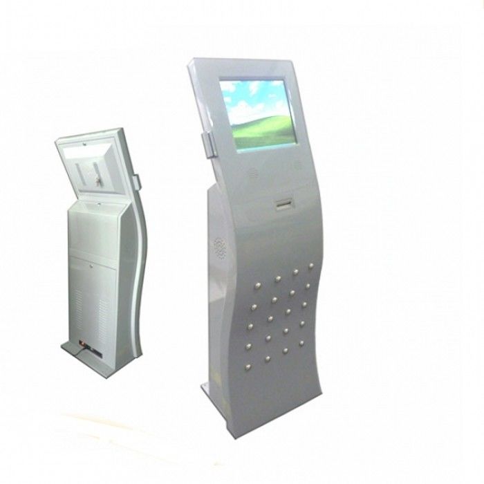 Patient Registration Touch Screen Information Kiosk With Bill Payment Barcode Scanner