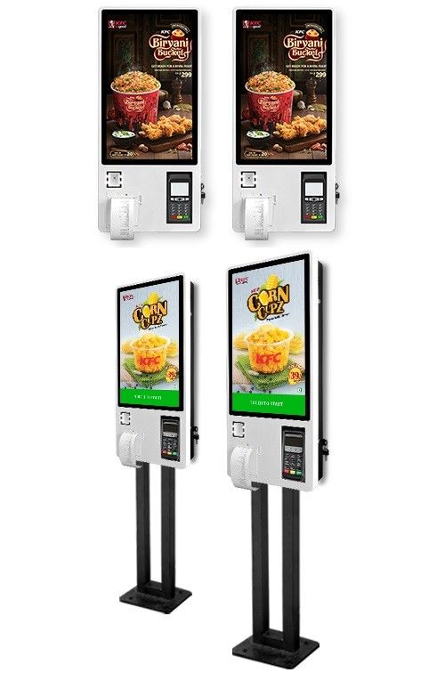 Custom Interactive Touch Screen Kiosk , Self Service Food Kiosk For Restaurant