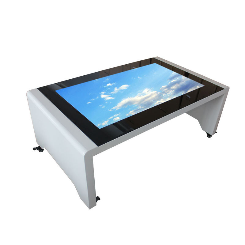 IR LED Digital Countertop Kiosk Convenient For Self Ordering Food table-style touch screen display