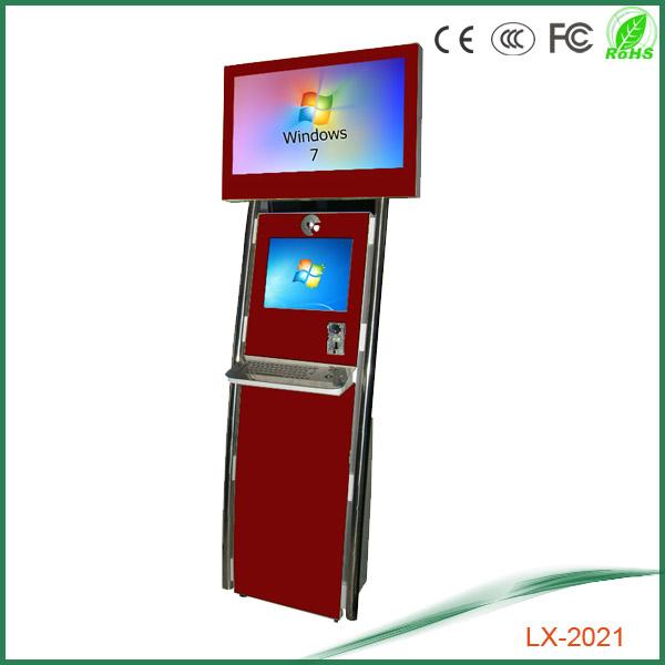 Easy Operating Self Ordering Kiosk free standing dual screen For Bank / Hotel register