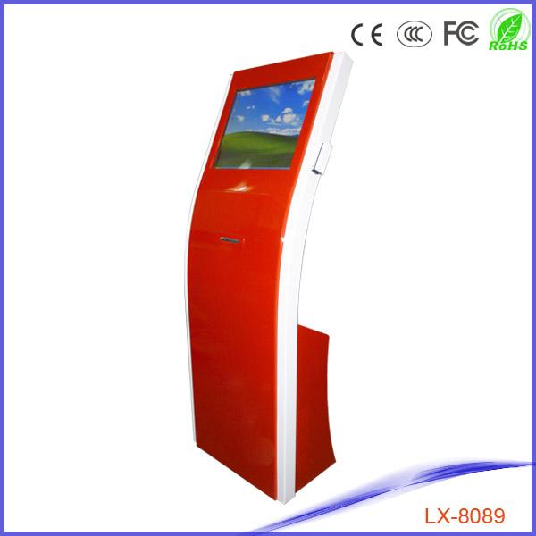Custom Banking Queue Outdoor Touch Screen Kiosk With A4 Thermal Printer