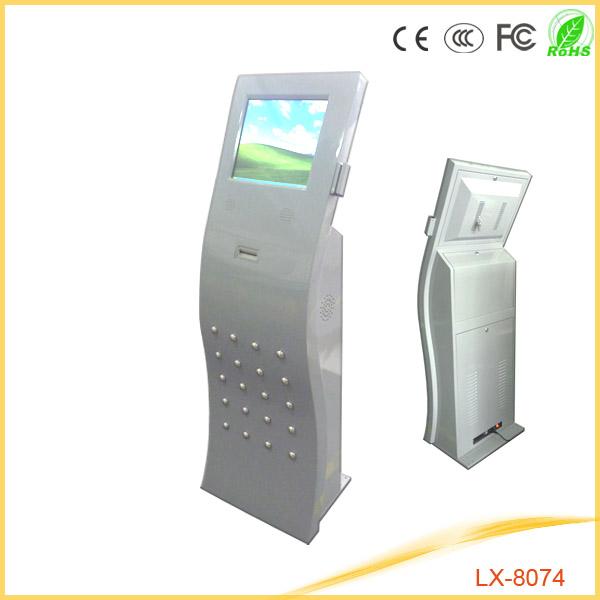 Patient Registration Touch Screen Information Kiosk With Bill Payment Barcode Scanner