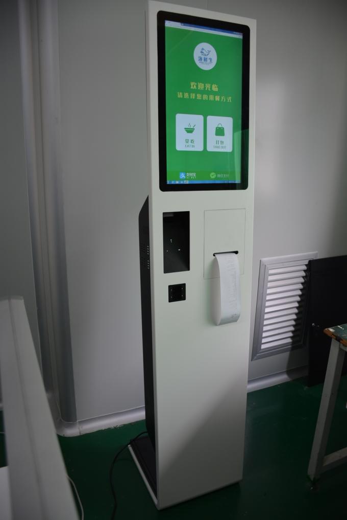 Interactive Self Order Machine , Touch Screen Kiosk With Printer
