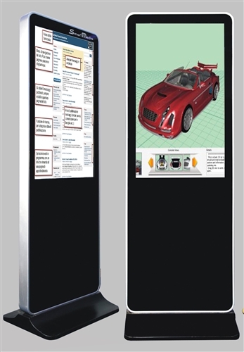 Touch Screen Floor Standing Kiosk With Integrated Android IOS Player