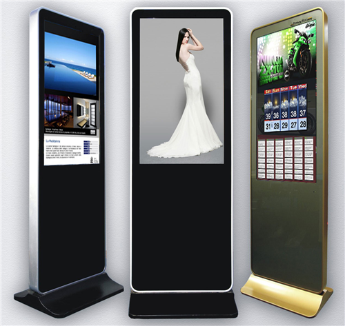 Touch Screen Floor Standing Kiosk With Integrated Android IOS Player