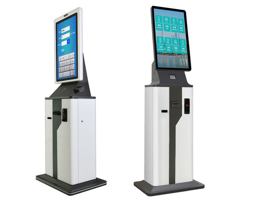 Bank Busstation Parkeerplaats Zelfbediening Rekening Betaling Kiosk Machine Zwarte kast