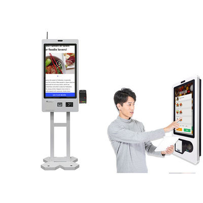 27inch Touch Screen Self Ordering Kiosk machine With 80mm Printer Scanner
