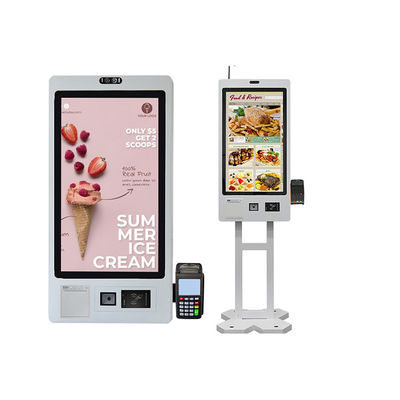 McDonald'S Restaurant 32 Inch  Lcd Vertical Touch Screen Kiosk Touch Screen Thermal Printer