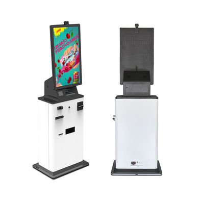 32 Inch Automatic Self Service Ordering Payment Kiosk Machine Bill Card Reader Cash