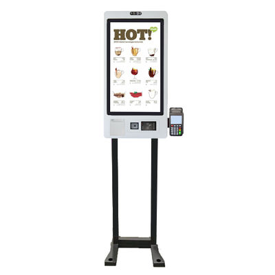 240v Win7 Quick Service Restaurant Kiosk With Nfc Thermal Printer