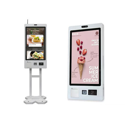 Buy Indoor Food Order Payment Kiosk Machine POS Holder Restaurant Capacitive Touch Screen Payment Kiosks Self Ordering Kisok online manufacture