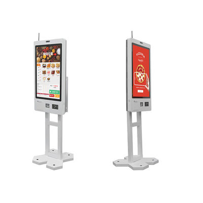 buy Crtly Interactive Touch Screen Ticketing Printer Payment Kiosk With RFID Card Reader Self Ordering Kiosk for Fast Food online manufacture