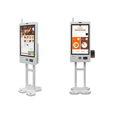 buy Self Service Ordering Payment Kiosk 27 32 Inch Capacitive Touch Screen Wall-Mounted POS Receipt Printer with SDK Multi-OS Support online manufacture