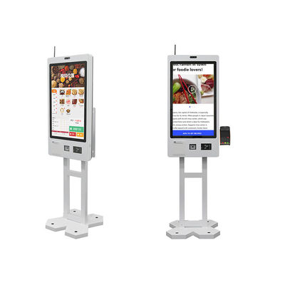 Buy OEM Customized 21.5 Inch Touch Screen QR Code Scanner Ticket Printing Self Service POS Ordering Payment Kiosk for Restaurant online manufacture