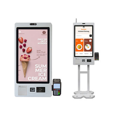kopen 21,5-inch touchscreen-informatiesysteem Thermische printer Restaurant interactieve kioskweergave online manufacture