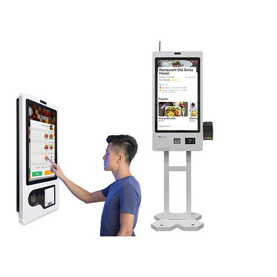 Buy 32 Inch Self Cashier Machine Floor Stand Self Service Payment Kiosk online manufacture
