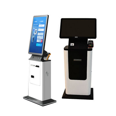 Buy 32 Inch Self Service Kiosk Machine Card Dispenser Cash Acceptor QR Code Passport Scanner Hotel Check Payment SDK Facial online manufacture