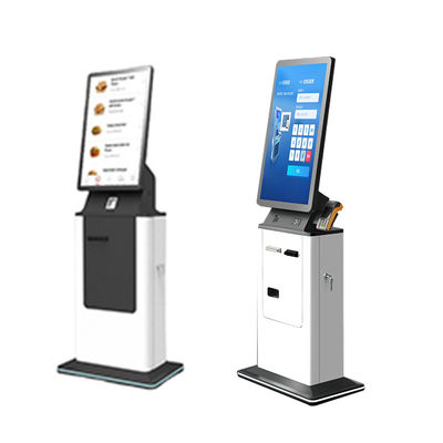 Buy 27 32 Inch Touch Hotel Self Service Check in Kiosk Self Service Card Reader Printer Floor Standing Payment Kiosk Machine online manufacture