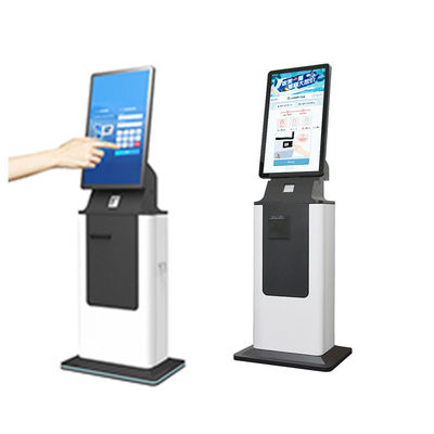 Buy Custom Hotel Self Check in Checkout Kiosk Touch Screen Self Service Payment Kiosk with QR Code Reader and Thermal Printer online manufacture