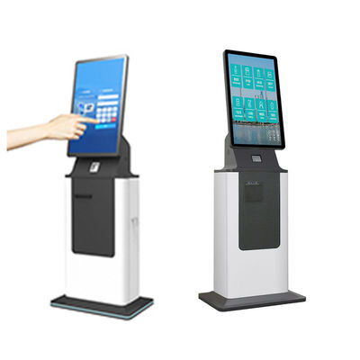 Buy 27 32 Inch Self Service Cash Coin Accept Hotel Check in Kiosk Touch Screen Ticket Printer Card Dispenser Self Cash Payment Kiosk online manufacture