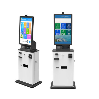 Buy Self Service Ticket Vending Kiosk Cash Payment Coin Validator 24 inch online manufacture