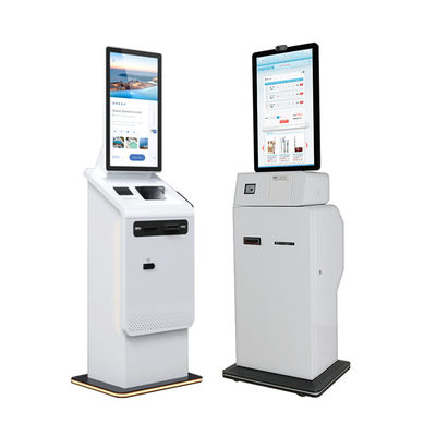 buy Touch Screen Self-Service Payment Kiosk Floor Stand Cash Recycle Currency Exchange Receipt Printer Kiosk Terminal Machine online manufacture