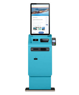 kaufen Selbstbedienung Kiosk Touchscreen Bargeld Recycler Kartenhäuser Currencry Austausch Selbstzahlung Kiosk online manufacture