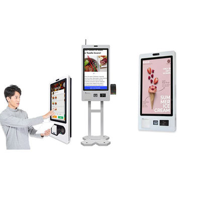Buy Capacitive Touch 10 Point Self Ordering Kiosk Ticket Printing Qr Scanner Rfid Reader online manufacture