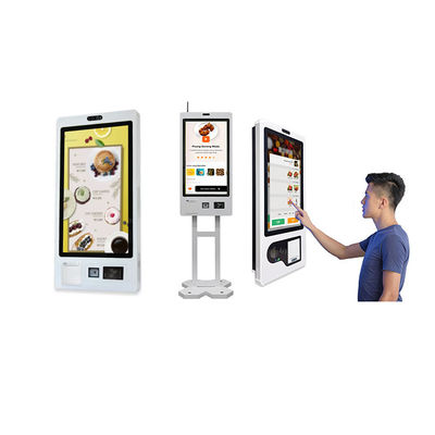 Buy Self Ordering Kiosk All in One Thermal Printer Wall-mounted Touch Screen Self Service Payment Kiosk online manufacture