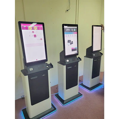 Buy Crtly 27 Inch Touch Screen Card Reader With Cash Recycler Utility Bill Outdoor Payment Kiosk Cash Recycler online manufacture