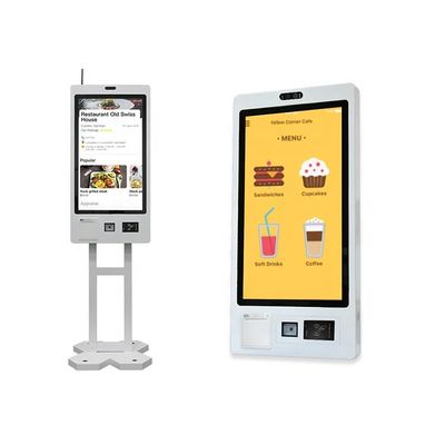 Buy Wall Mountable Restaurant Self Ordering Kiosk With Ticket Printing And RFID Reader online manufacture