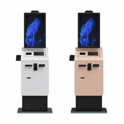 Buy Self Service Card Reader Cash Payment Kiosk Terminal Android Touch Screen Currency Exchange Payment Kiosk with A4 Printer online manufacture