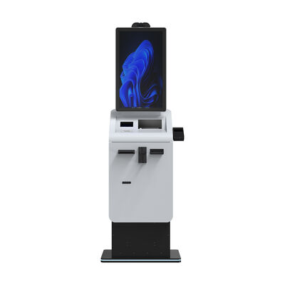 Buy Self Cash Coin Machine Payment Checkout RFID Barcode Reader Payment Self Checkout Receipt Printer Cash Dispenser Kiosk SDK online manufacture