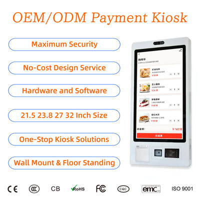 Buy Fast Food Self Service Kiosk Touch Screen Self Service Scan QR Code Ticket Printer Cash Ordering Payment Kiosk for Restaurant online manufacture