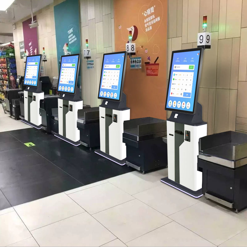 27 Inches Self auto cash Checkout Kiosk Check Cashing Kiosk With coin