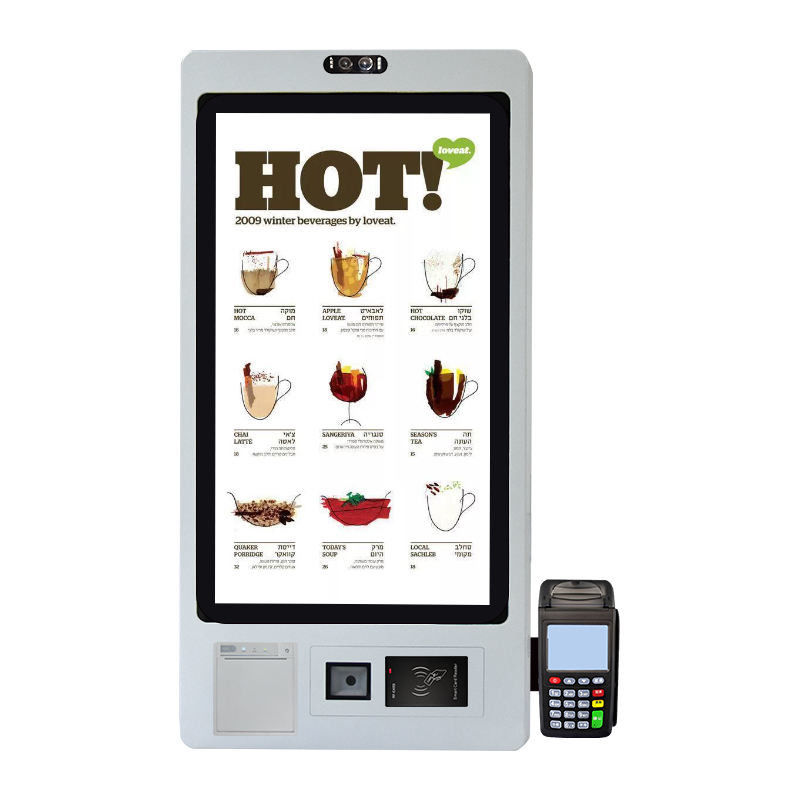 Cashless Restaurant Ordering Kiosk HDMI Self Service Order Machine