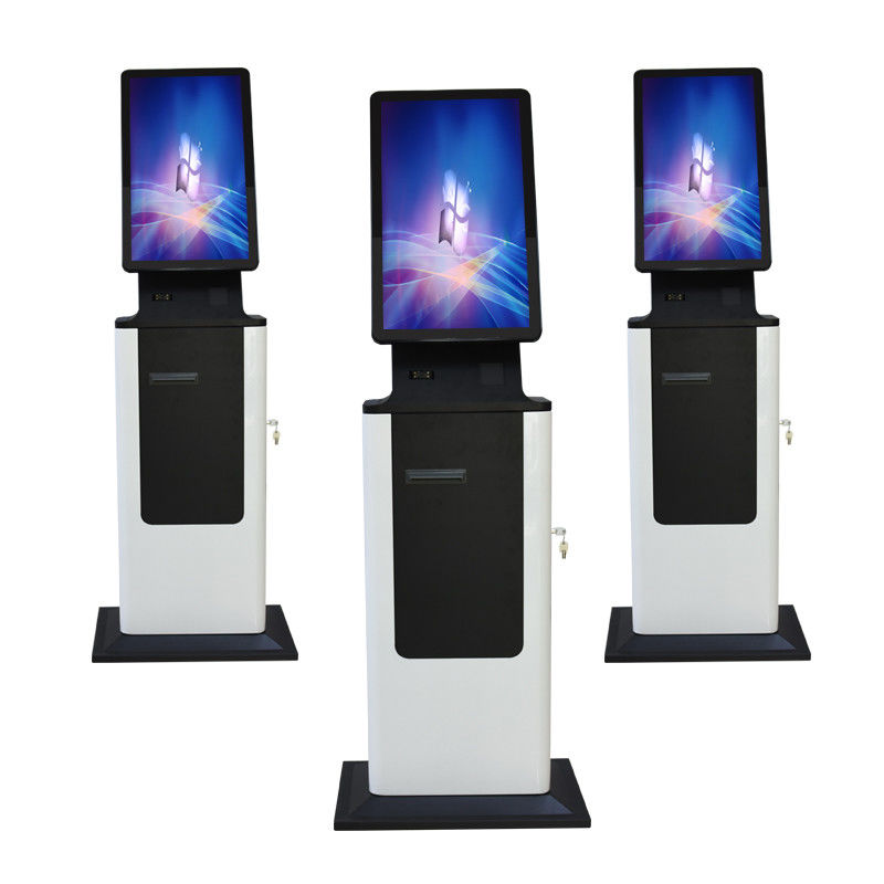 32 Inch Self Service Touch Screen Ticket Vending Kiosk With Cash Coin Printer