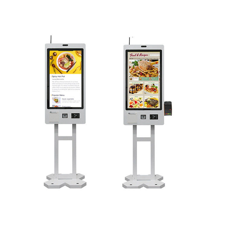 Wall Mounted / Floor Standing Self Service Ordering Kiosk Capacitive Touch For Restaurant