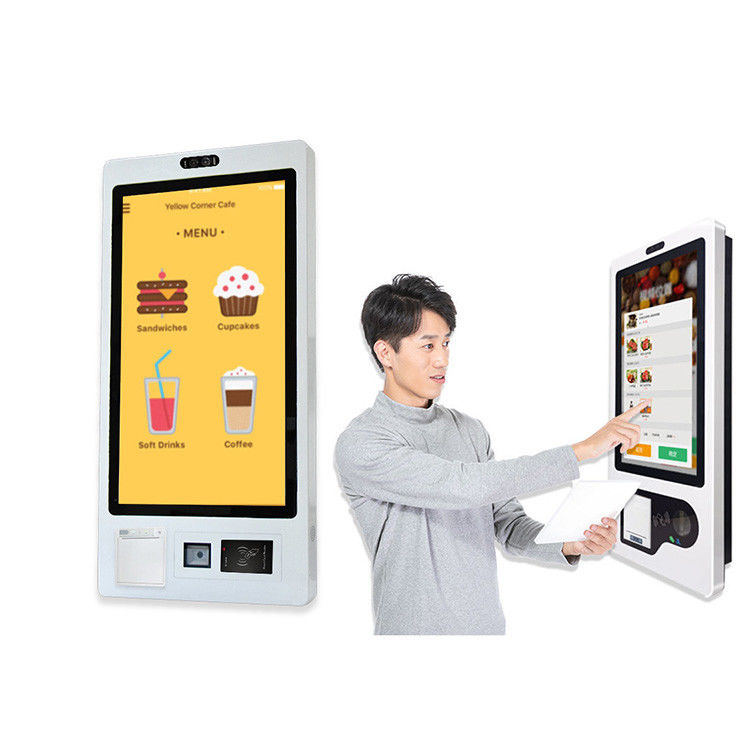 Ticket Printing and RFID Reader Self Ordering Kiosk with Capacitive Touch 10 Point