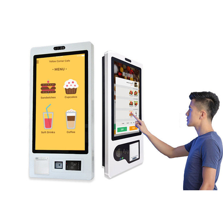 Restaurant Self Ordering Kiosk with Card Reader Thermal Printer