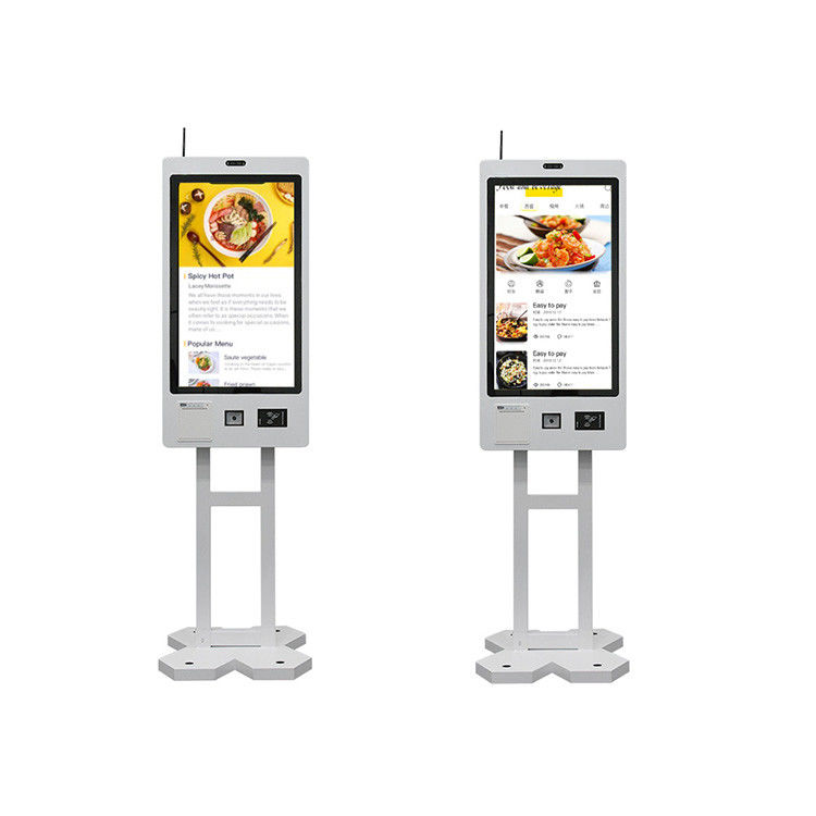 32 Inch Self Service Payment Kiosk With Printer, Food Ordering Self Cashier Machine