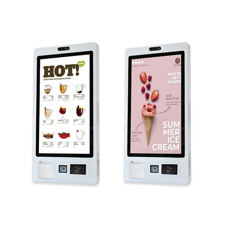 27 inch Self Service Kiosk Interactive Touch Checkout Restaurant Self Payment Touch Machine Floor Standing