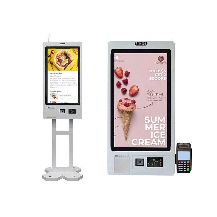 10 Point Capacitive Touch Restaurant Ordering Kiosk Self Service Kiosk Machine
