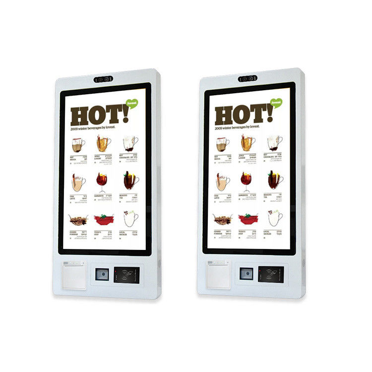 Fast Food Restaurant Self Ordering Payment Kiosk With Thermal Printer Scanner QR Code